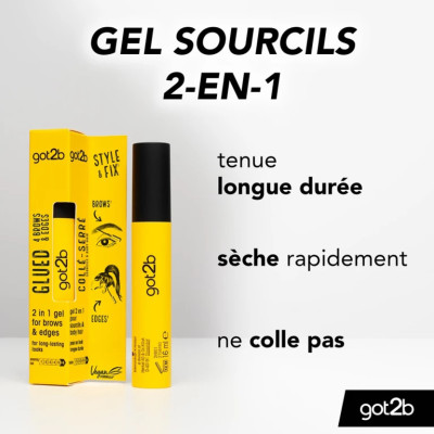 GOT2BE - 2 IN 1 Gel Sourcils et Baby Hair - 16ml