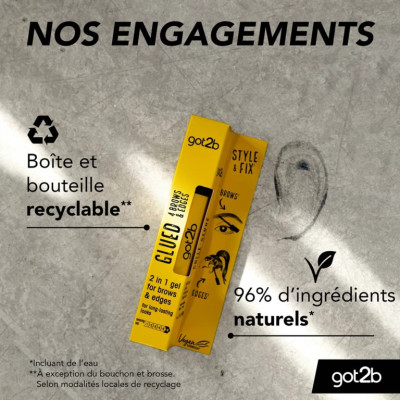 GOT2BE - 2 IN 1 Gel Sourcils et Baby Hair - 16ml