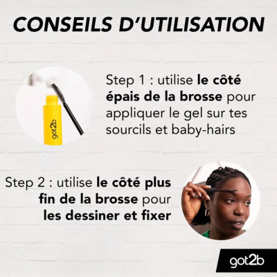 GOT2BE - 2 IN 1 Gel Sourcils et Baby Hair - 16ml