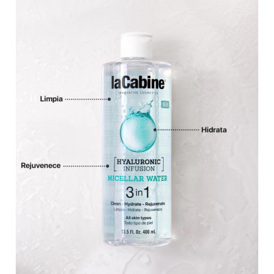 La Cabine - Micellar Water 3 in 1 Action with Hyaluronic Acid - 400ml