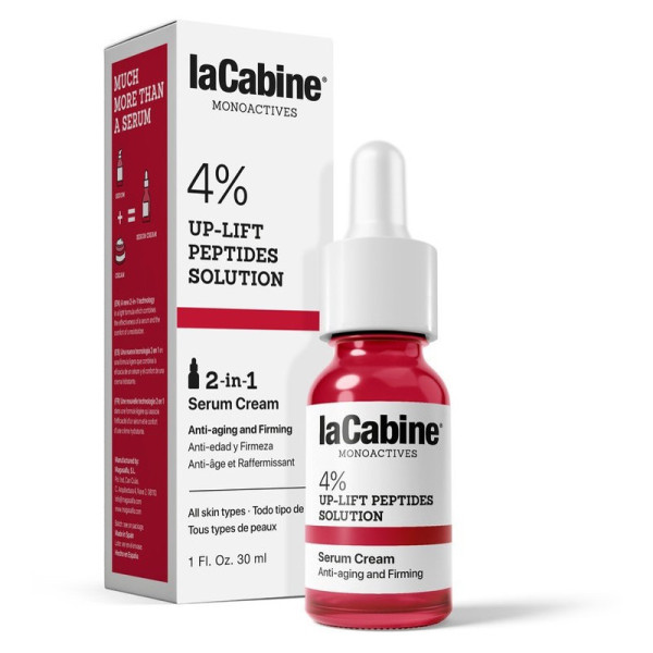 LA CABINE - 4% UP-LIFT PEPTIDES SOLUTION 2 EN 1 SERUM CREAM - 30ml
