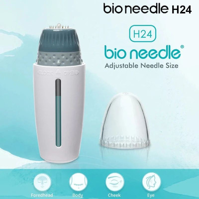 Bio Needle H24 - Hydra Derma Stamp (10ml) Aiguilles Réglables 0-1,5 mm