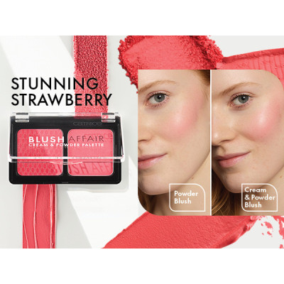 CATRICE - BLUSH AFFAIR Cream & Powder Palette - 010 Stunning Strawberry