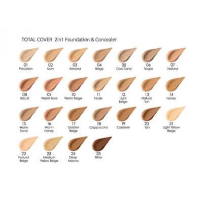 GOLDEN ROSE - Total Cover 2in1 Foundation & Concealer SPF15