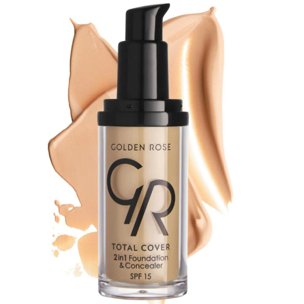 GOLDEN ROSE - Total Cover 2in1 Foundation & Concealer SPF15