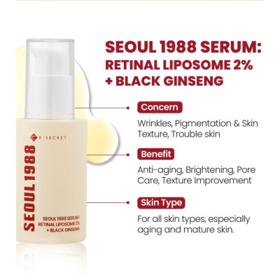 K-SECRET - Seoul 1988 Serum Retinal Liposome 2 + Black Ginseng 30ml